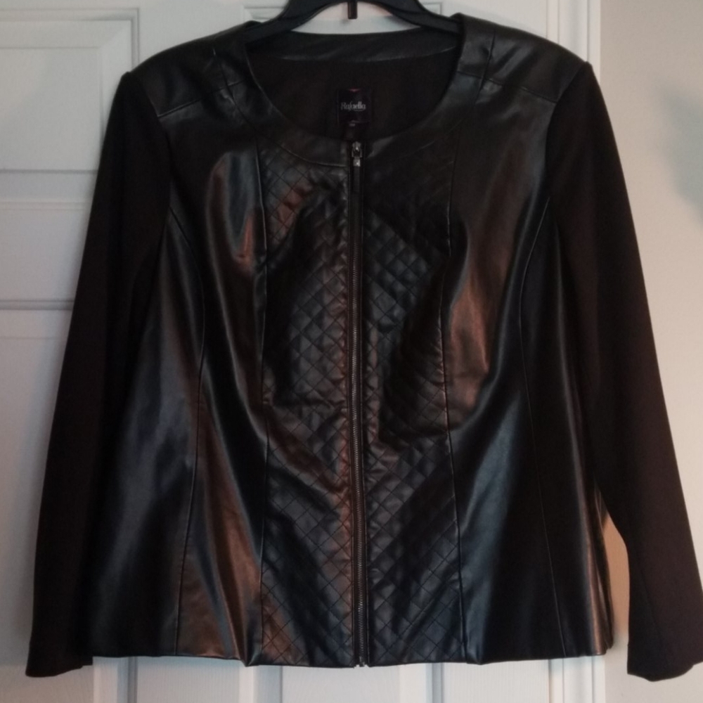 Rafaella faux leather blazer 18W
